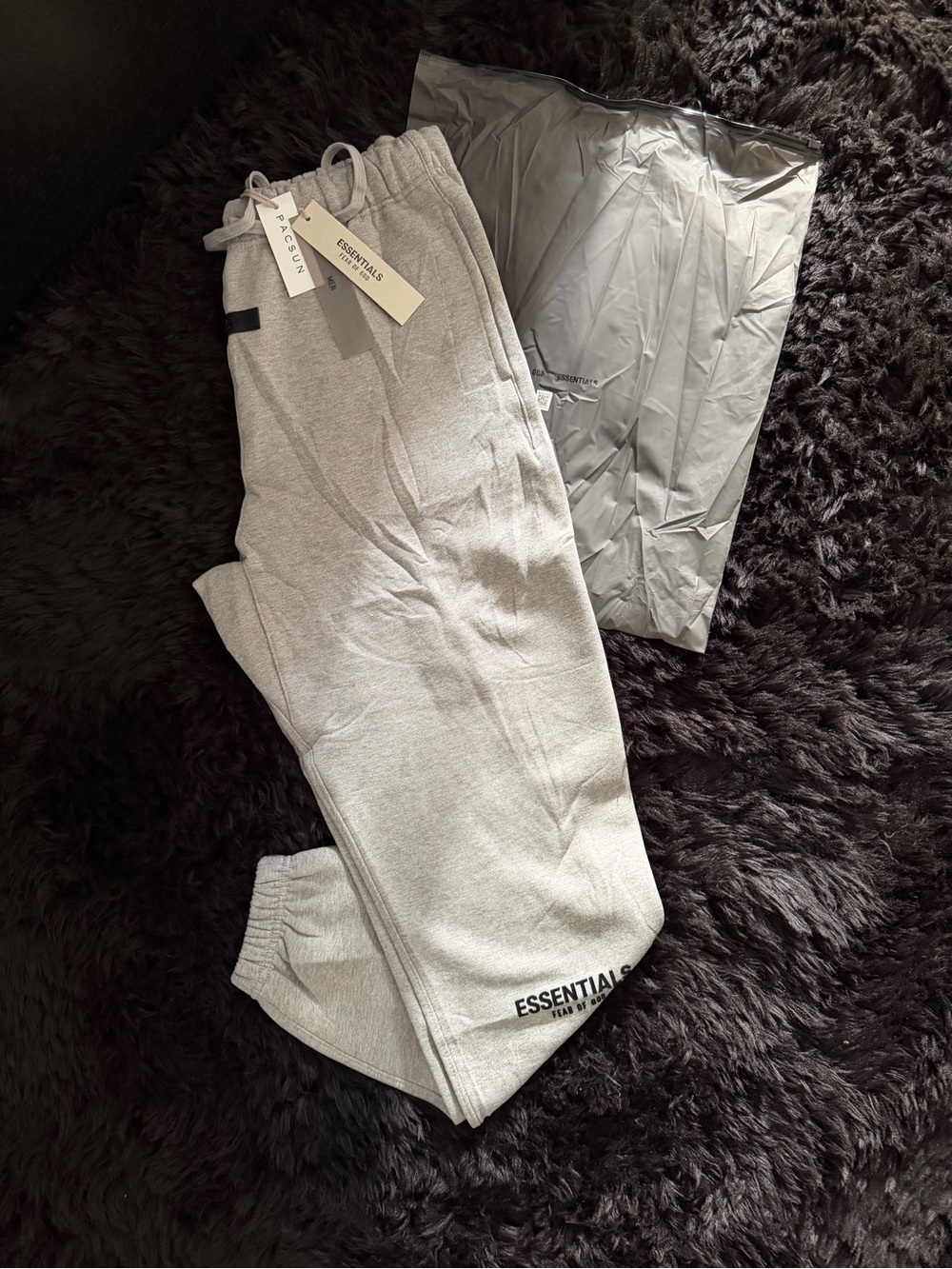 Essentials Dark oatmeal Heather Gray Logo Joggers